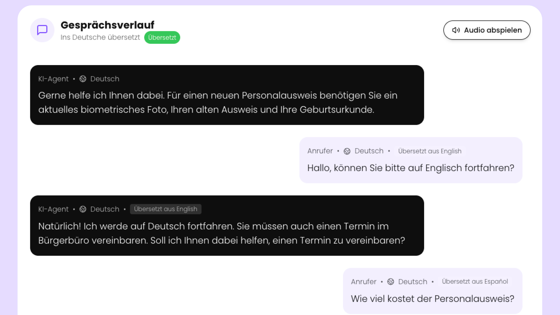 Dokumentation auf Deutsch